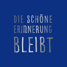 DIE SCHÖNE ERINNERUNG BLEIBT Dekor silber