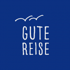GUTE REISE Dekor lichtgrau