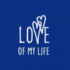 LOVE OF MY LIFE Dekor lichtgrau