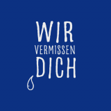 WIR VERMISSEN DICH Dekor lichtgrau