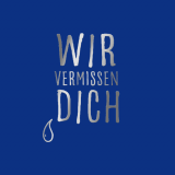 WIR VERMISSEN DICH Dekor silber